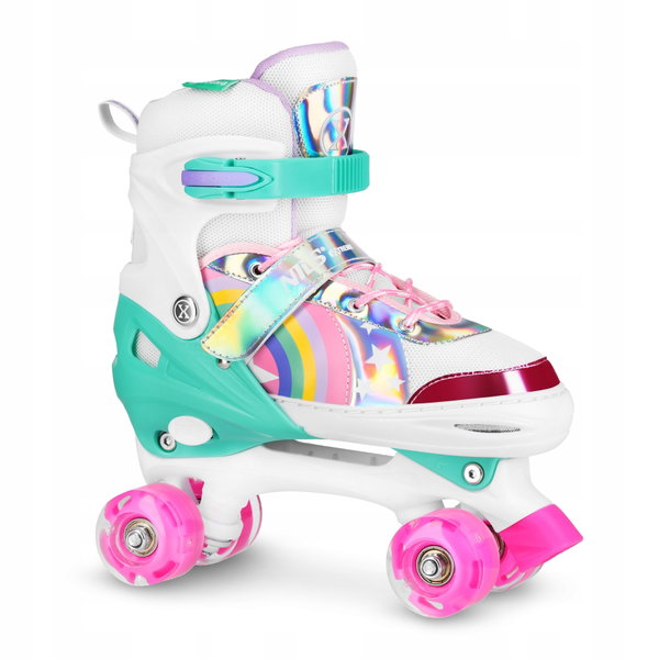 Wrotki NILS EXTREME NQ0187 Rainbow (rozmiar S 31-34) LED