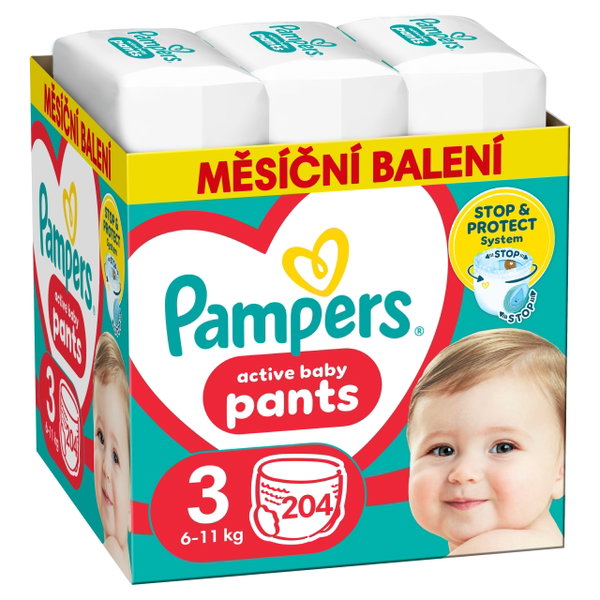 Pieluchomajtki PAMPERS Pants 3 (204 szt.)