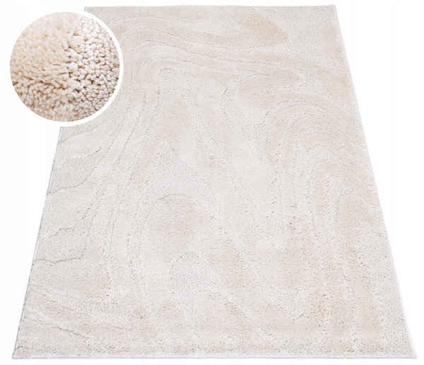 Dywan wewnętrzny MULTIDECOR Pisa fala 80 x 150cm Kremowy