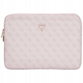 Etui na laptopa GUESS Sleeve 4G Zipper Pocket Triangle Logo 14 cali Różowy