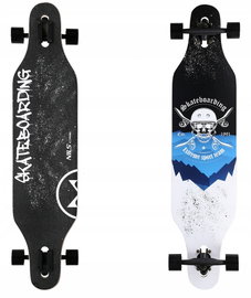 Deskorolka NILS EXTREME Skull Wood PU Longboard ABEC-7