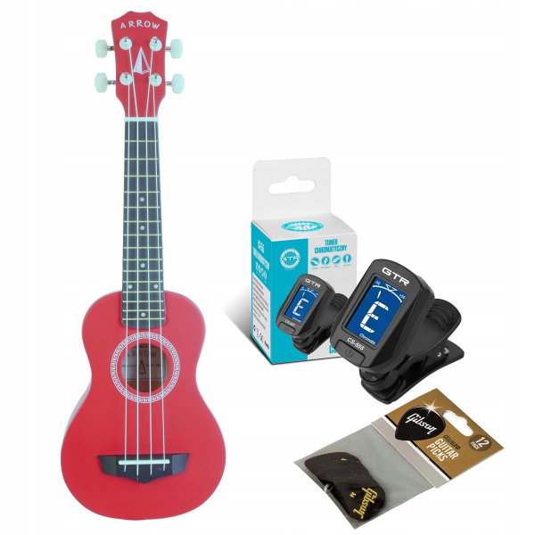 Ukulele ARROW PB10R2 Soprano Czerwony