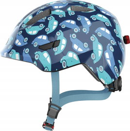 Kask rowerowy ABUS Smiley 3.0 LED Car Granatowy dla Dzieci (rozmiar S)