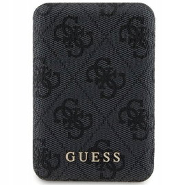 Powerbank GUESS 4G Leather Metal Logo 5000 mAh 15W Czarny