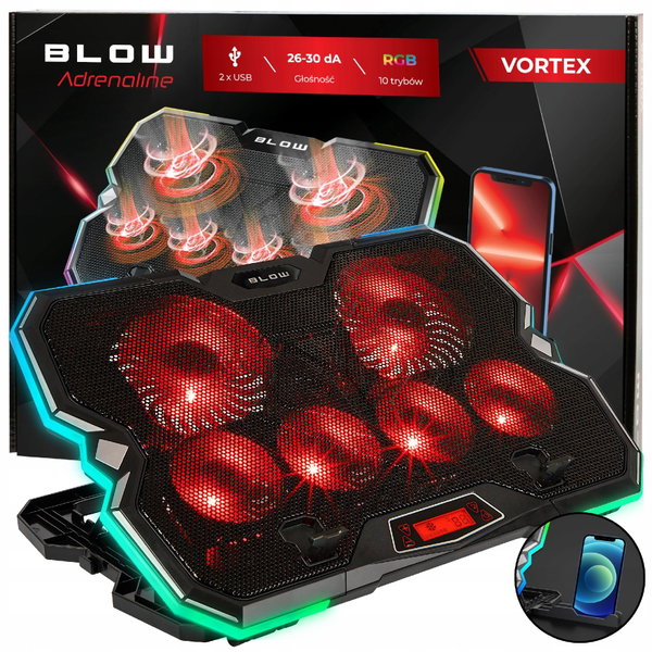 Podstawka chłodząca BLOW Vortex RGB
