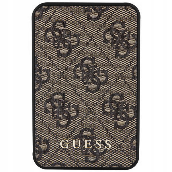 Powerbank GUESS 4G Leather Metal Logo 5000 mAh 15W Brązowy