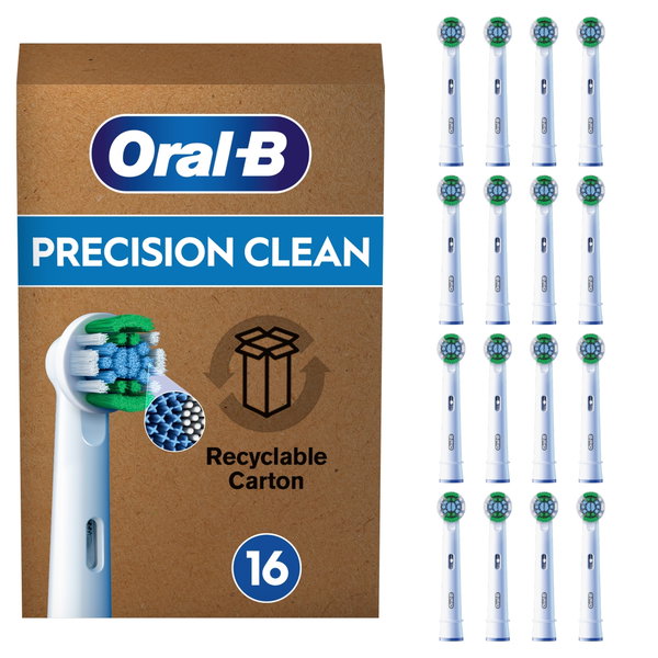 Oryginalna końcówka szczoteczki ORAL-B Precision Clean Biały (16 sztuk)