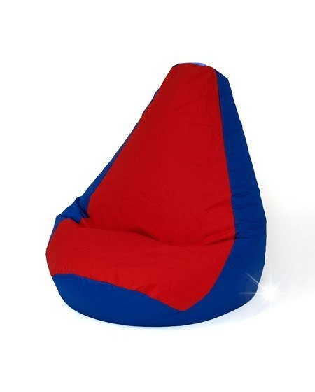 Pufa worek GO GIFT Grusza Niebiesko-czerwony L 105 x 80 cm