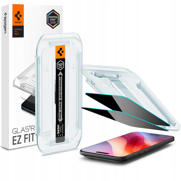 Szkło SPIGEN Glas.TR EZ Fit Privacy do Apple iPhone 17 Air (2 szt.)