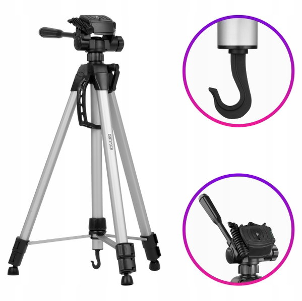 Statyw CAMROCK TE68 168cm Srebrno-czarny