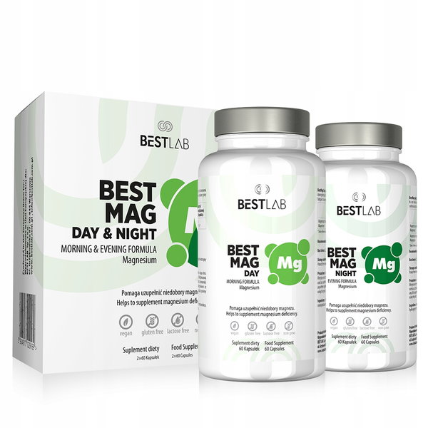 Magnez BESTLAB BestMag Day & Night (2 x 60 kapsułek)