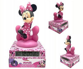 Budzik z lampką nocną KIDS EUROSWAN Disney Minnie 3D MN4500