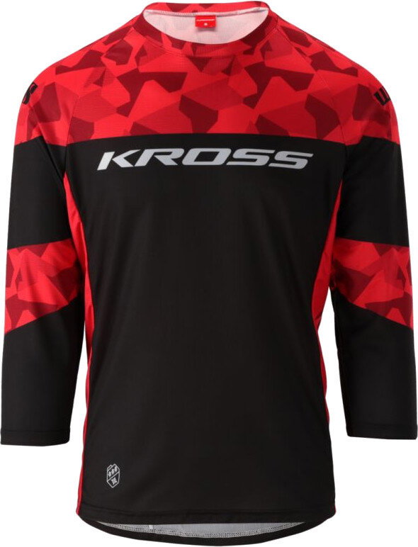 Koszulka rowerowa KROSS Hyde KRT Replica (rozmiar L) Czerwono-czarny