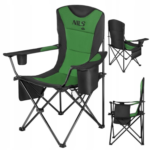 Krzesło turystyczne NILS CAMP NC3501 Czarno-zielone