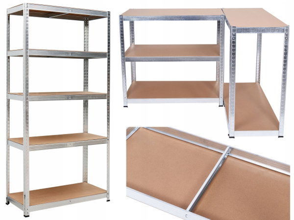 Regał magazynowy GOCKOWIAK 150 x 75 x 30 cm Srebrny