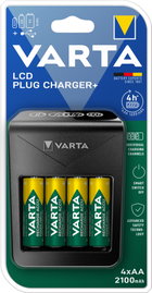 Ładowarka VARTA LCD Plug Charger+ 4 akumulatorki AA 2100 mAh