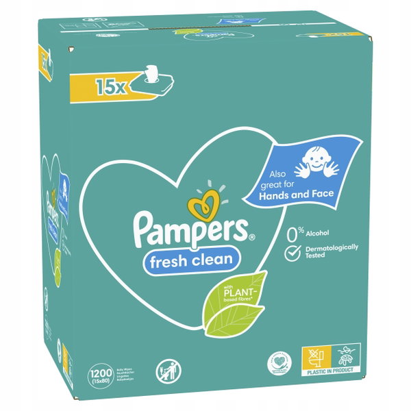 Chusteczki nawilżane PAMPERS Fresh Clean 15 X 80 szt.