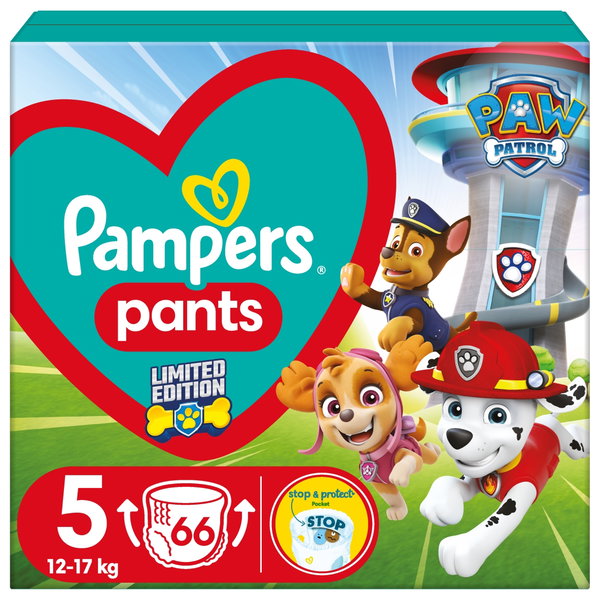 Pieluchomajtki PAMPERS Pants Paw Patrol 5 66szt.