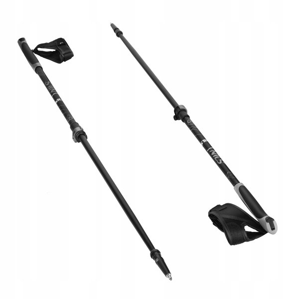 Kijki do nordic walking NILS NW8612 (93 - 125 cm) Czarno-szary