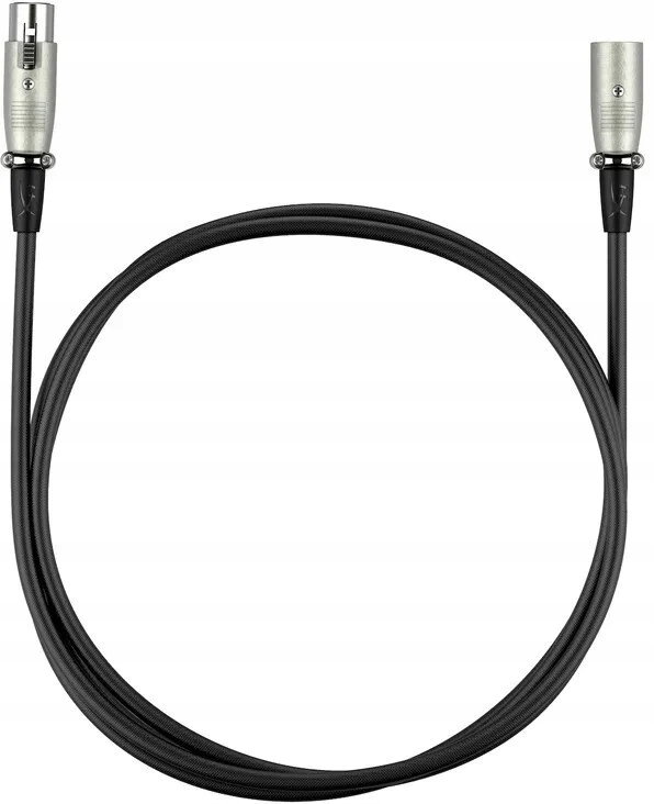 Kabel XLR męski - XLR żeński HYPERX 3 m Czarny