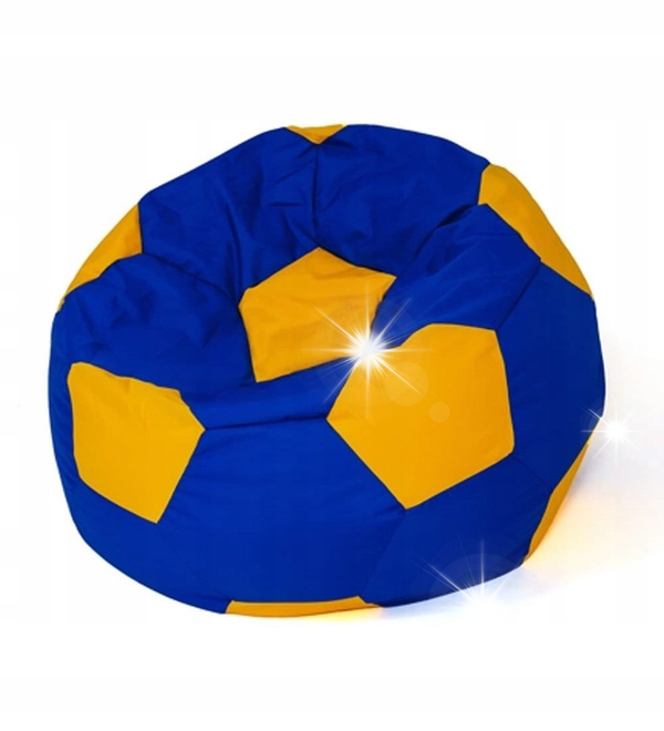 Pufa worek GO GIFT Piłka 12 Chabrowo-żółty L 80 cm