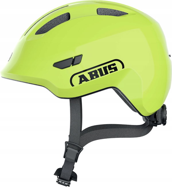 Kask rowerowy ABUS Smiley 3.0 LED Shiny Żółty dla Dzieci (rozmiar M)