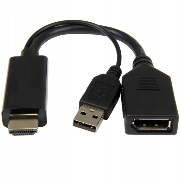 Adapter HDMI - DisplayPort + USB-A GEMBIRD 0.1 m