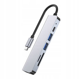 Stacja dokująca TECH-PROTECT V4-Hub 6w1 Szary