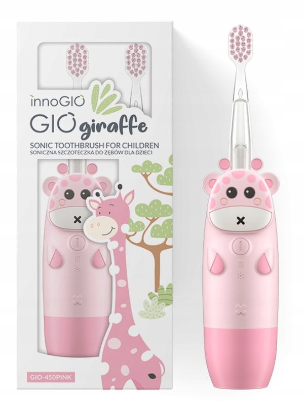 Soniczna szczoteczka do zębów GIO GIRAFFE PINK