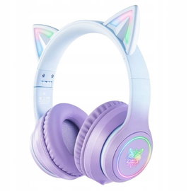 Słuchawki ONIKUMA B90 RGB Kocie Uszy Fioletowy