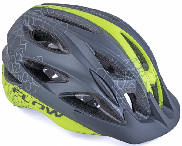 Kask rowerowy AUTHOR Flow X9 Czarno-żółty MTB (rozmiar M)