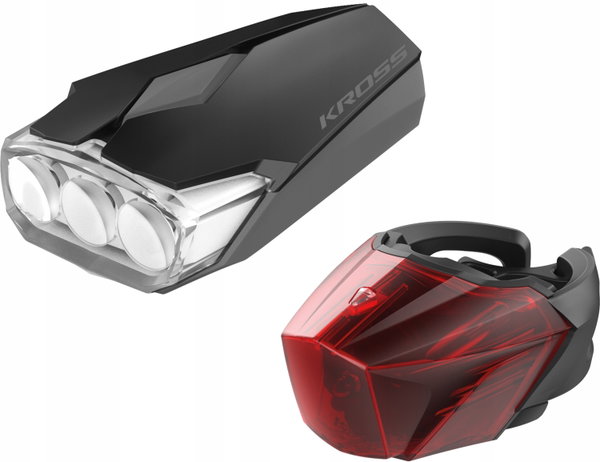 Zestaw lampek rowerowych KROSS Lumi Set II