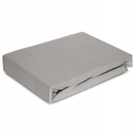 Prześcieradło EUROFIRANY Premium Jersey 4 z gumką 160 x 200 cm Srebrny