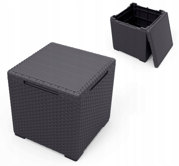 Stolik ogrodowy KETER Vigo Storage Box 17211873 Grafitowy
