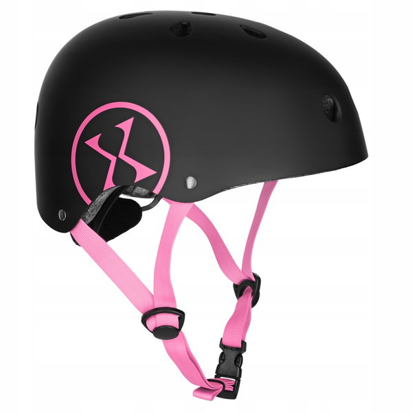 Kask NILS EXTREME MTW001-1 Czarno-różowy (rozmiar S)