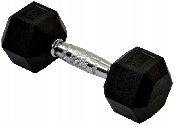 HANTLA GUMOWA HEX 8 KG EB FIT