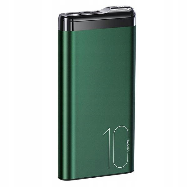 Powerbank USAMS PB55 10000mAh 2xUSB LED zielony