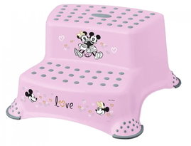 Podest dwustopniowy KEEEPER Igor z funkcją antypoślizgową Minnie Różowy