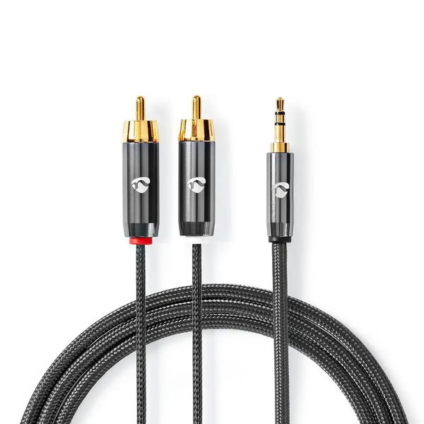 Kabel 2xRCA - Jack 3.5 mm NEDIS 1 m