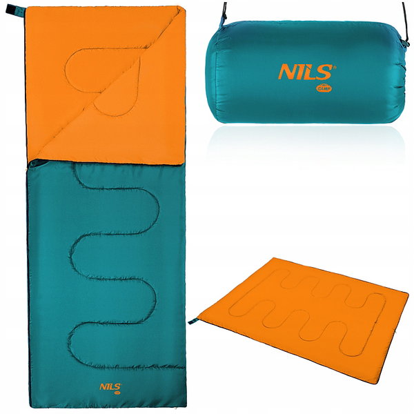 Śpiwór NILS CAMP NC2002 Zielono-pomarańczowy