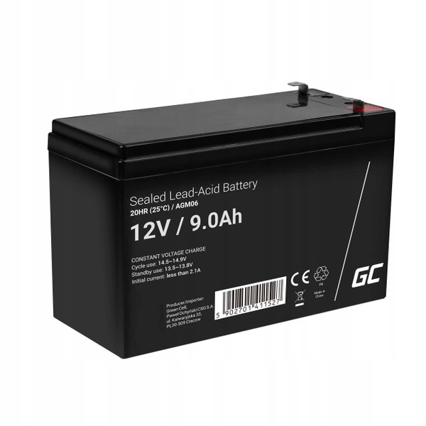 Akumulator GREENCELL AGM06 9Ah 12V