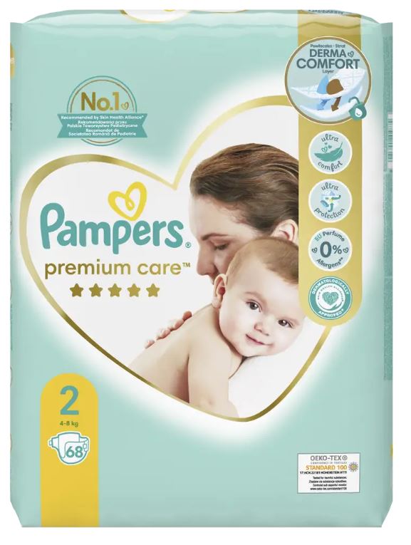 Pieluchy PAMPERS Premium Care 2 Mini (68 szt.)