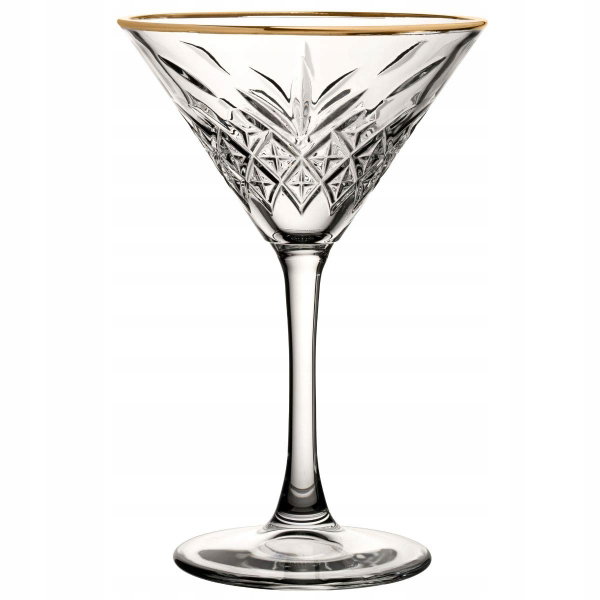 Komplet kieliszków do Martini PASABAHCE Timeless Gold 4 sztuki 230ml