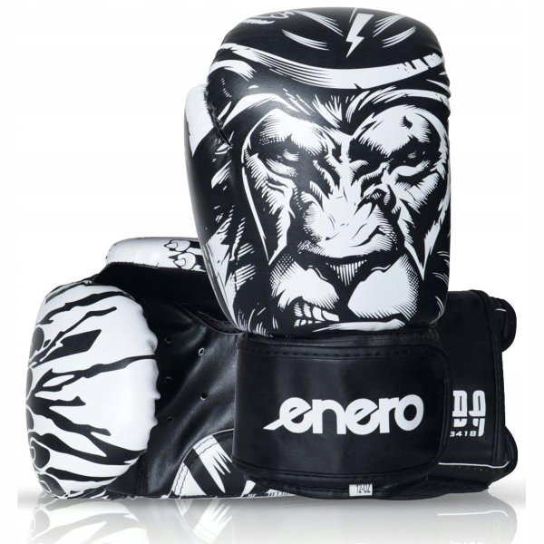 Rękawice bokserskie ENERO Tiger (rozmiar 14oz) Czarno-biały