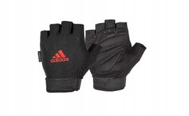 Rękawice treningowe ADIDAS Essential Adjustable (rozmiar S) Czarno-czerwony