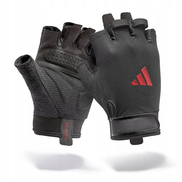 Rękawice treningowe ADIDAS Essential Training (rozmiar M) Czarno-czerwony