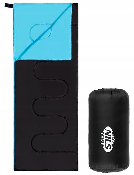 Śpiwór NILS CAMP NC2002 Czarno-niebieski 190 CM