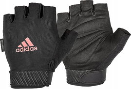 Rękawice treningowe ADIDAS Essential Adjustable (rozmiar L) Czarno-czerwony