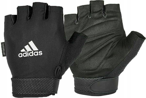 Rękawice treningowe ADIDAS Essential Adjustable (rozmiar XL) Czarno-biały