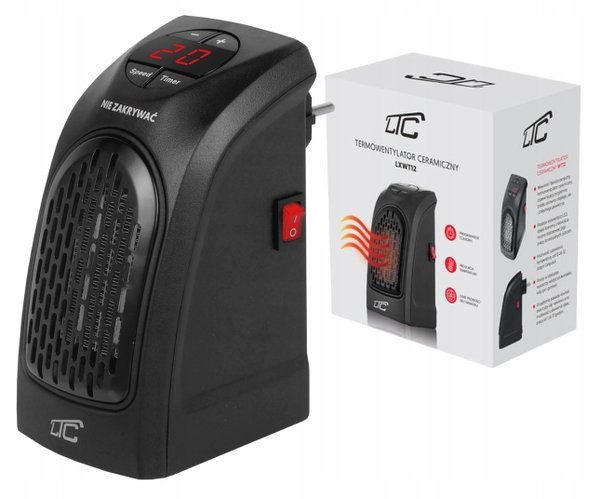Termowentylator LTC LXWT12 Czarny Ceramiczny 400W
